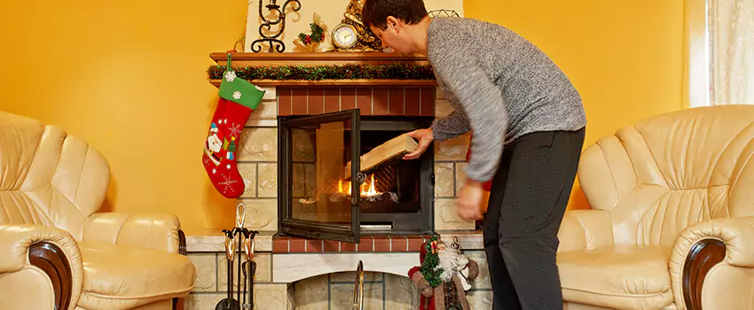 Rusted Metal Fireplace Restoration in Lakewood, Ohio
